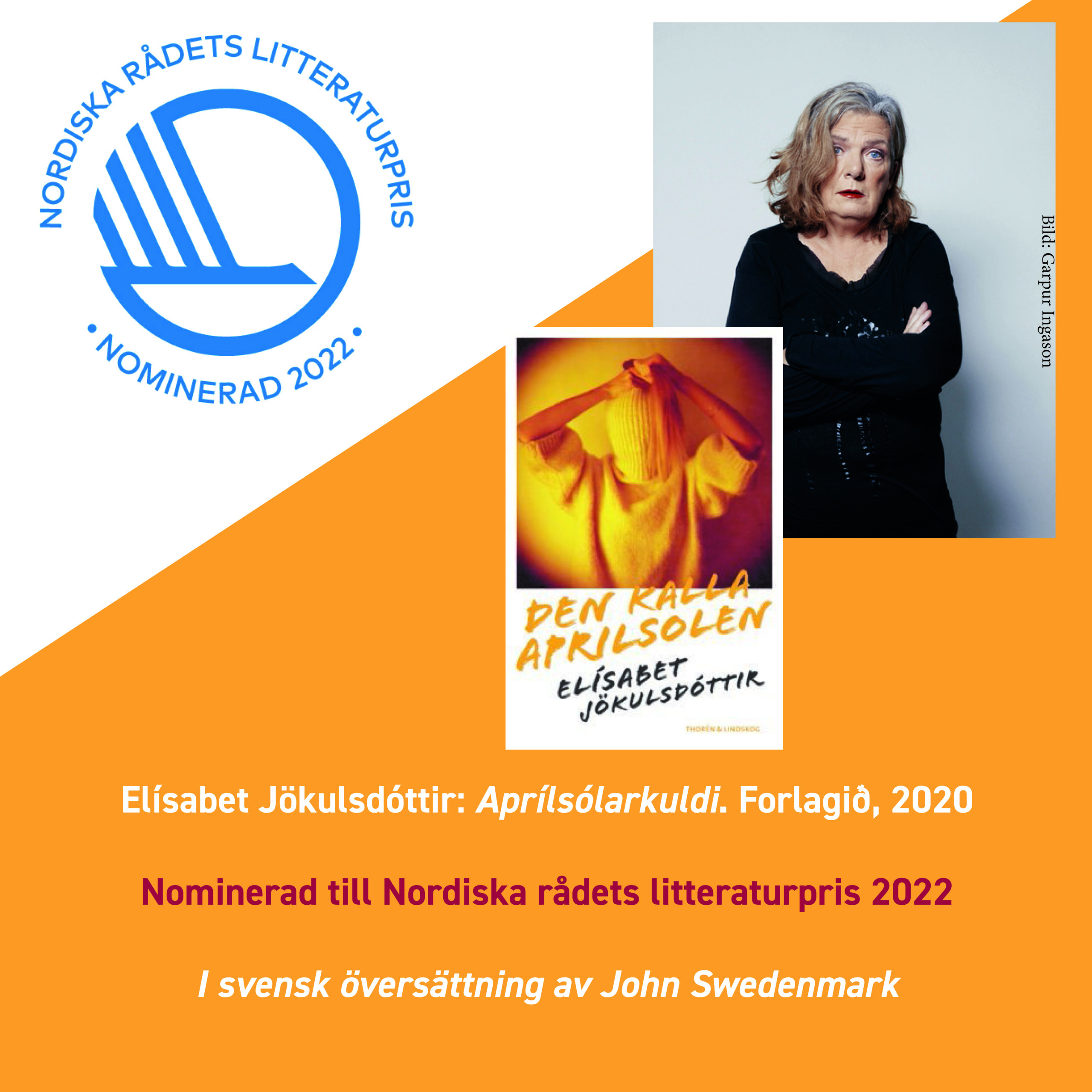 Elísabet Jökulsdóttir nominerad till Nordiska rådets litteraturpris 2022!